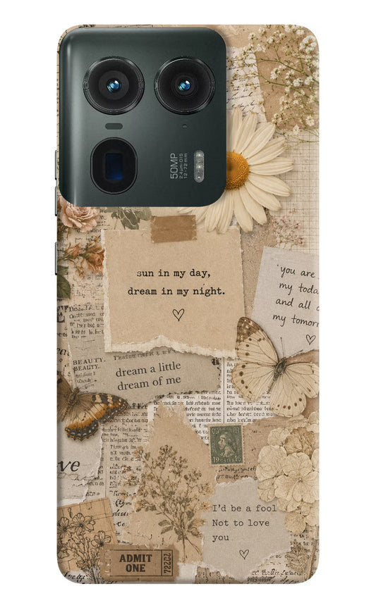 Vintage case Moto Edge 50 Ultra 5G Hard Case Back Cover by Casekaro