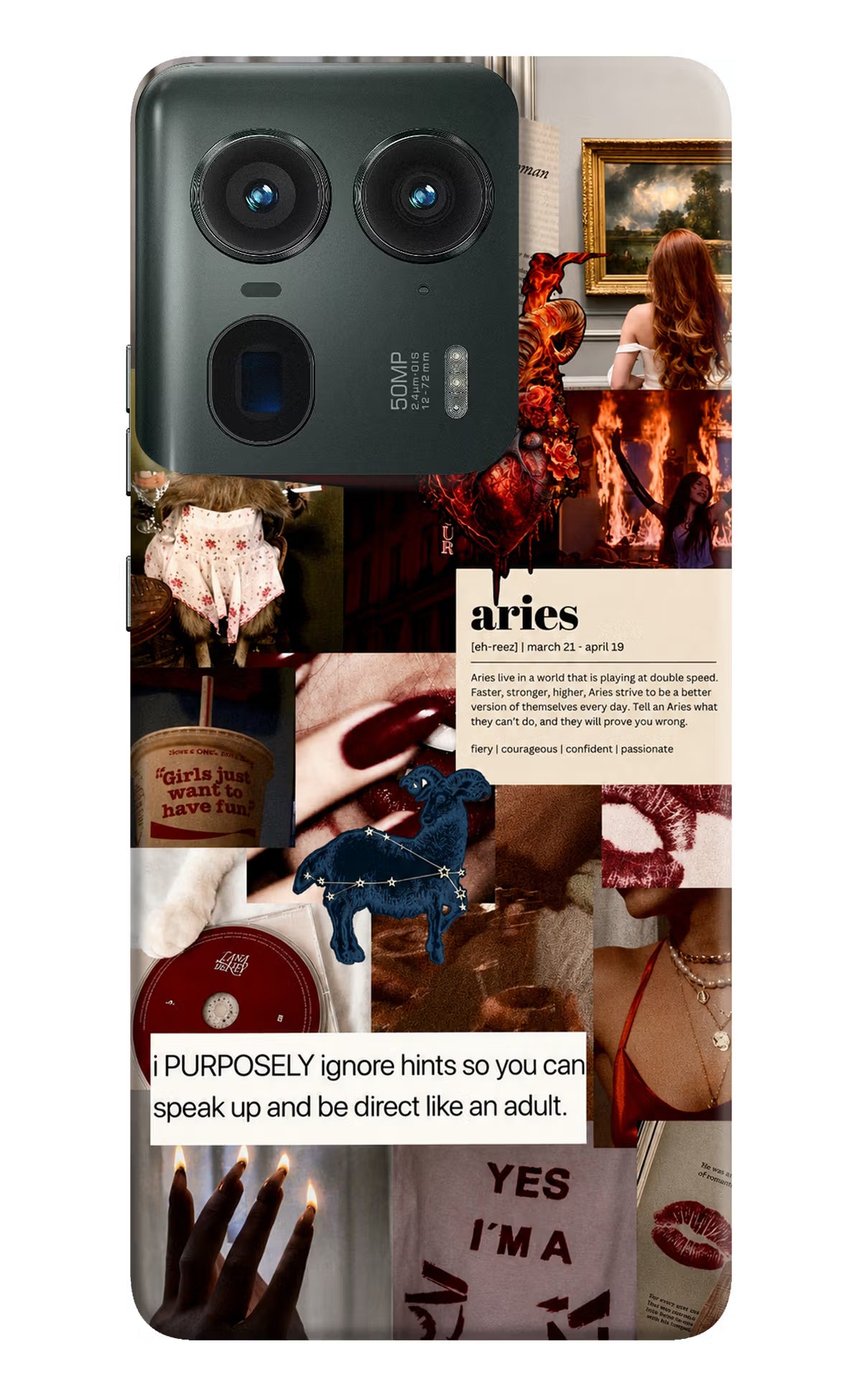 Zodiac Aries Moto Edge 50 Ultra 5G Back Cover