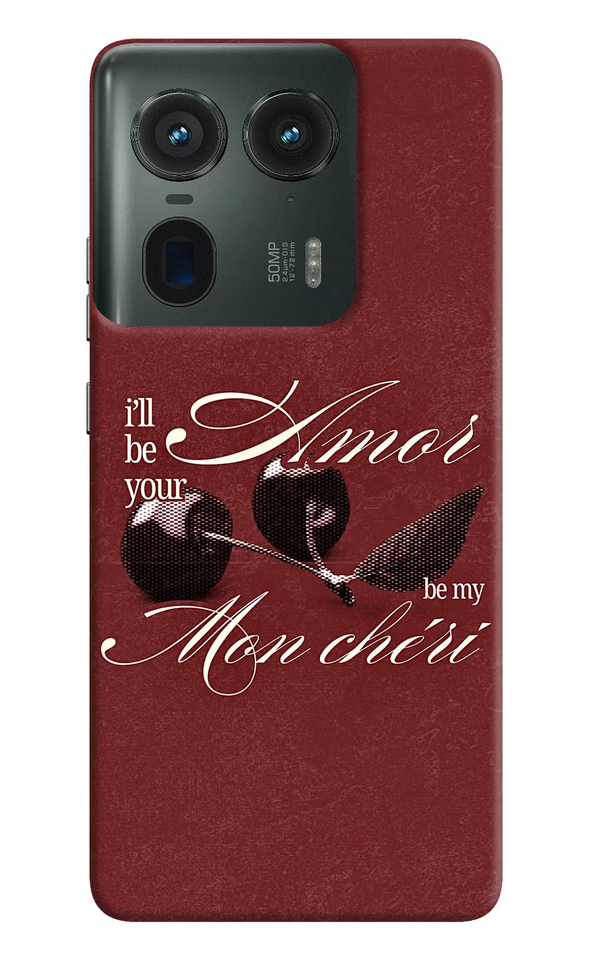 Velvet Cherry Moto Edge 50 Ultra 5G Back Cover