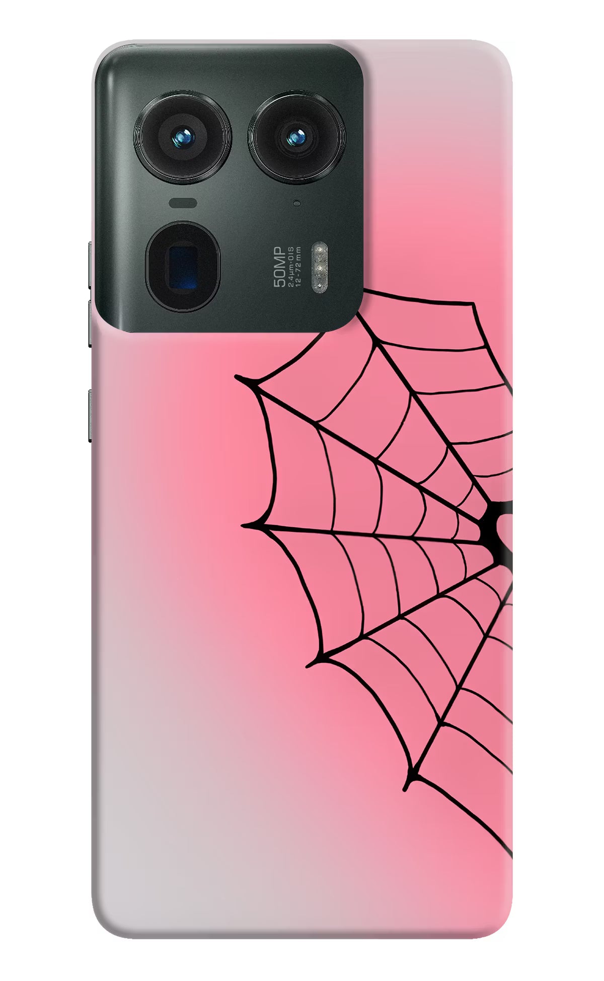 Pink Web Moto Edge 50 Ultra 5G Back Cover