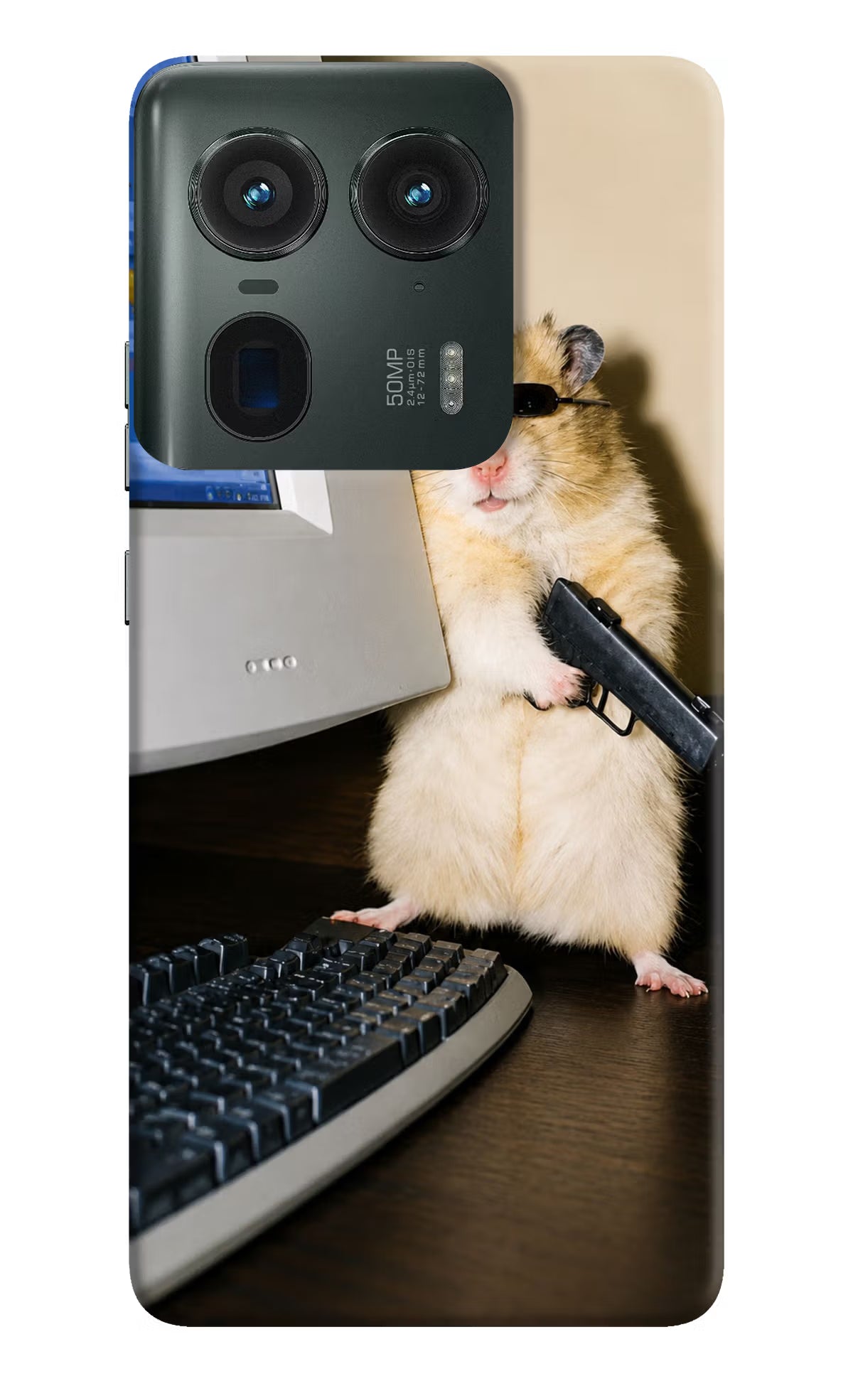 Hacker Hamster Moto Edge 50 Ultra 5G Back Cover