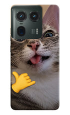 Silly Cat Call Moto Edge 50 Ultra 5G Hard Case Back Cover by Casekaro