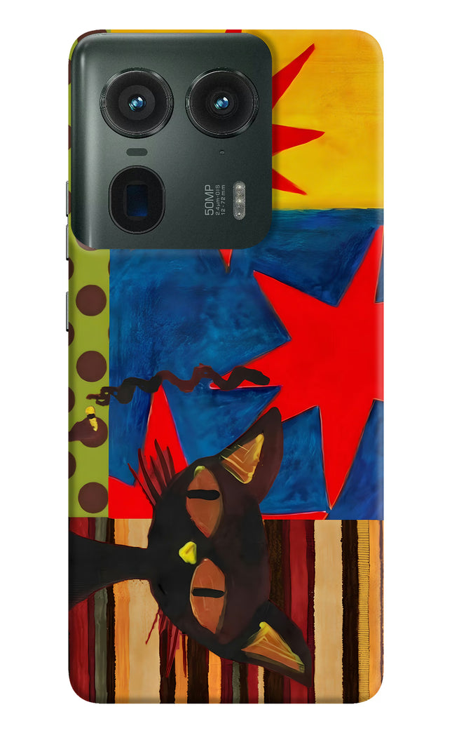 Pop Cat Moto Edge 50 Ultra 5G Hard Case Back Cover by Casekaro