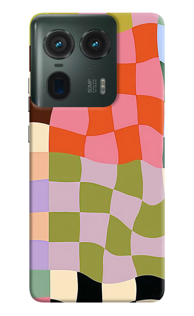 Wavy Grid Moto Edge 50 Ultra 5G Hard Case Back Cover by Casekaro