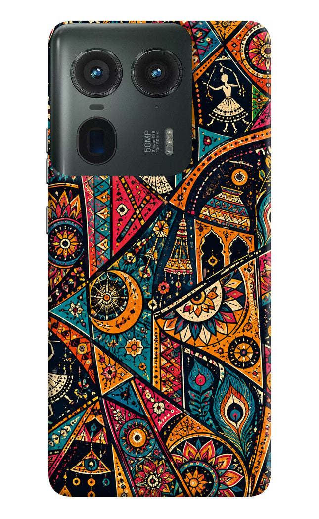 Folk Print Moto Edge 50 Ultra 5G Hard Case Back Cover by Casekaro