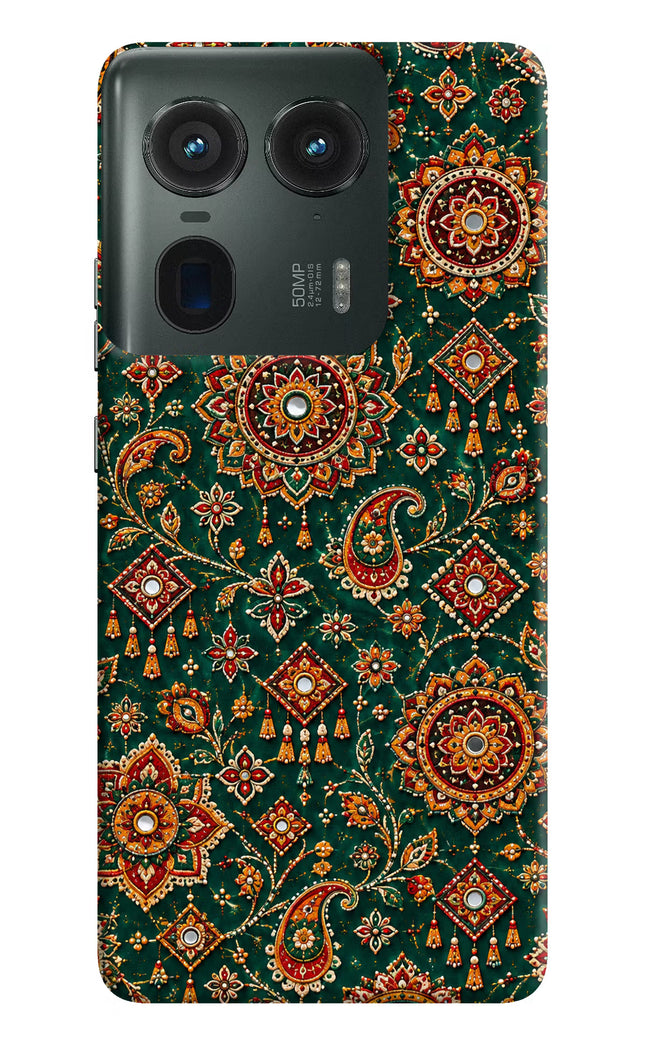 Green Pataka Moto Edge 50 Ultra 5G Hard Case Back Cover by Casekaro