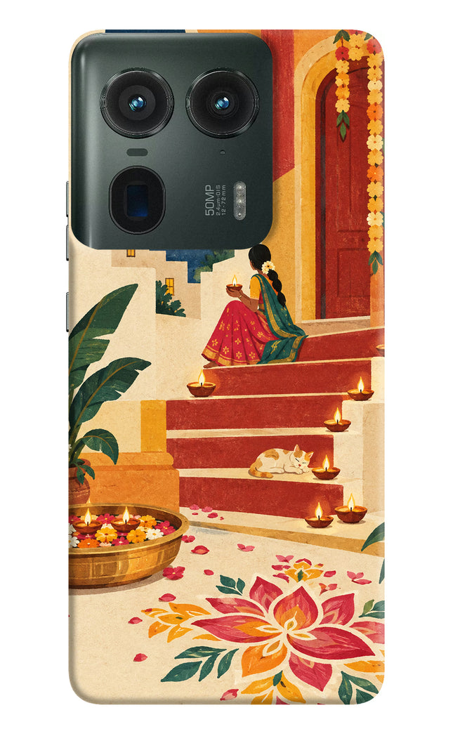 Diwali Rangoli Moto Edge 50 Ultra 5G Hard Case Back Cover by Casekaro