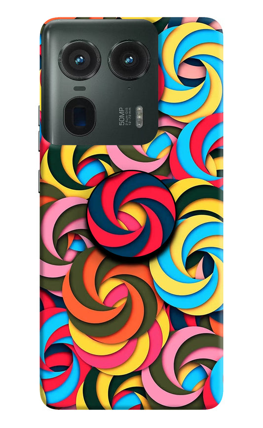 Spiral Pattern Moto Edge 50 Ultra 5G Pop Case by Casekaro