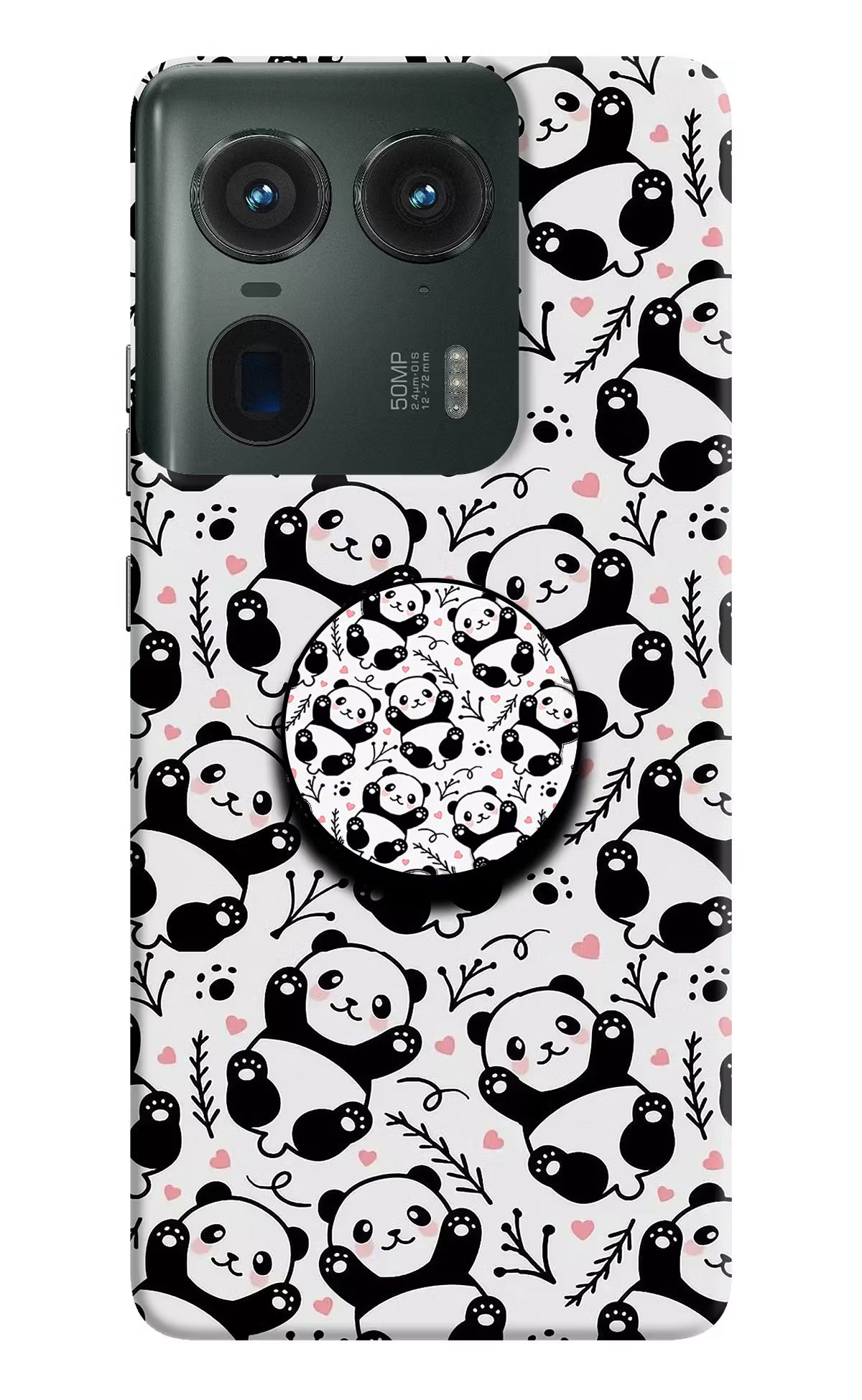 Cute Panda Moto Edge 50 Ultra 5G Pop Case by Casekaro
