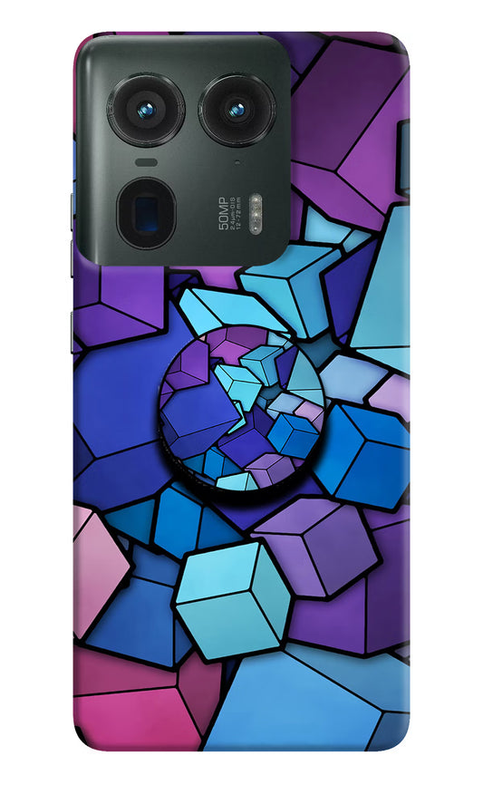 Cubic Abstract Moto Edge 50 Ultra 5G Pop Case by Casekaro