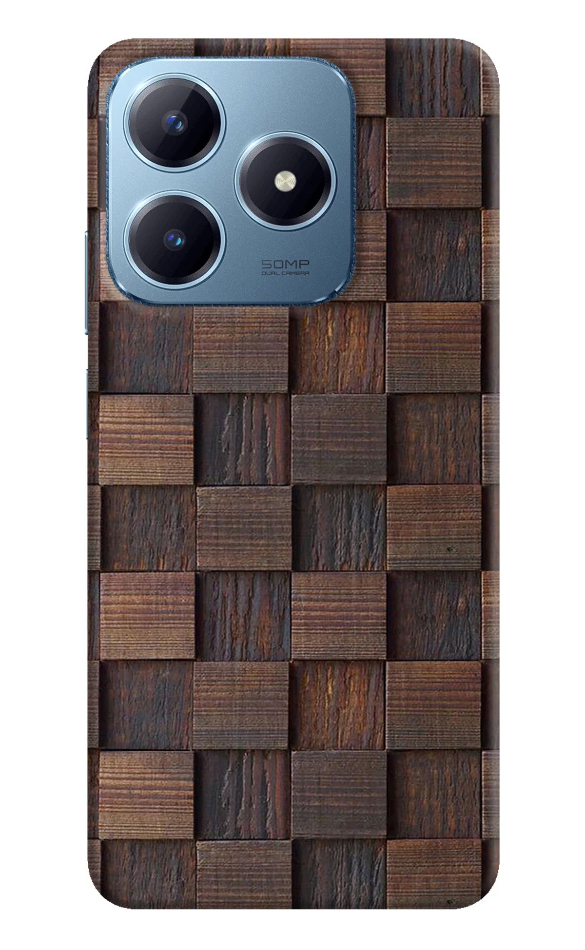 Wooden Cube Design Realme Narzo N63 Back Cover