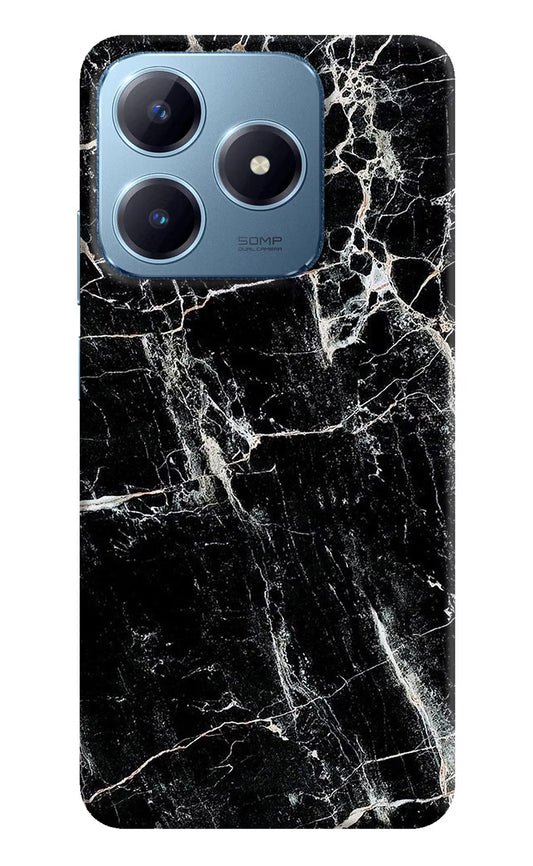 Black Marble Texture Realme Narzo N63 Hard Case Back Cover by Casekaro
