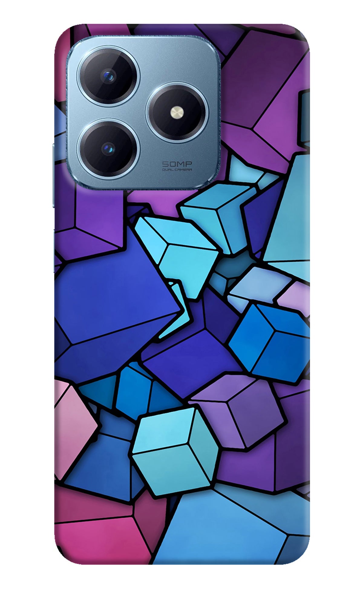 Cubic Abstract Realme Narzo N63 Back Cover