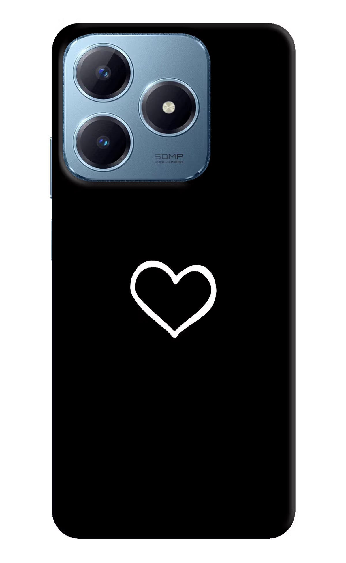 Heart Realme Narzo N63 Hard Case Back Cover by Casekaro