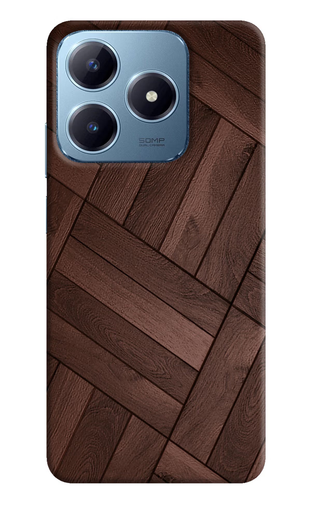 Wooden Texture Design Realme Narzo N63 Hard Case Back Cover by Casekaro
