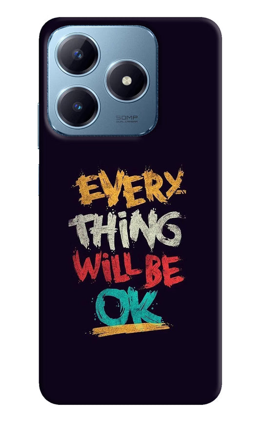 Everything Will Be Ok Realme Narzo N63 Hard Case Back Cover by Casekaro