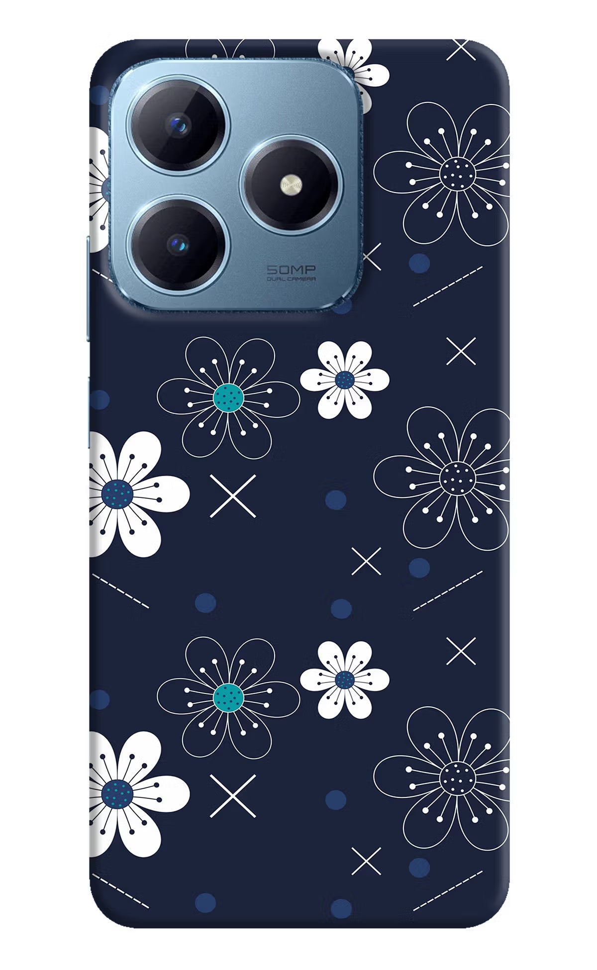 Flowers Realme Narzo N63 Hard Case Back Cover by Casekaro