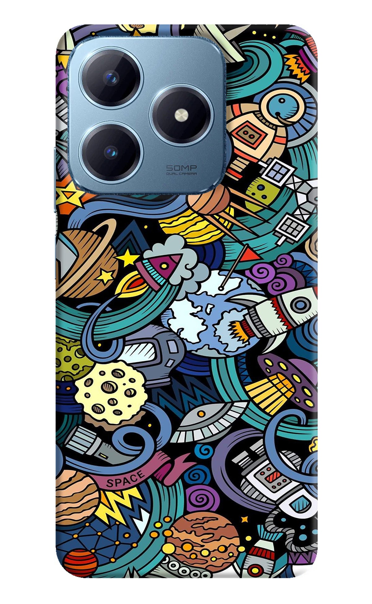 Space Abstract Realme Narzo N63 Back Cover