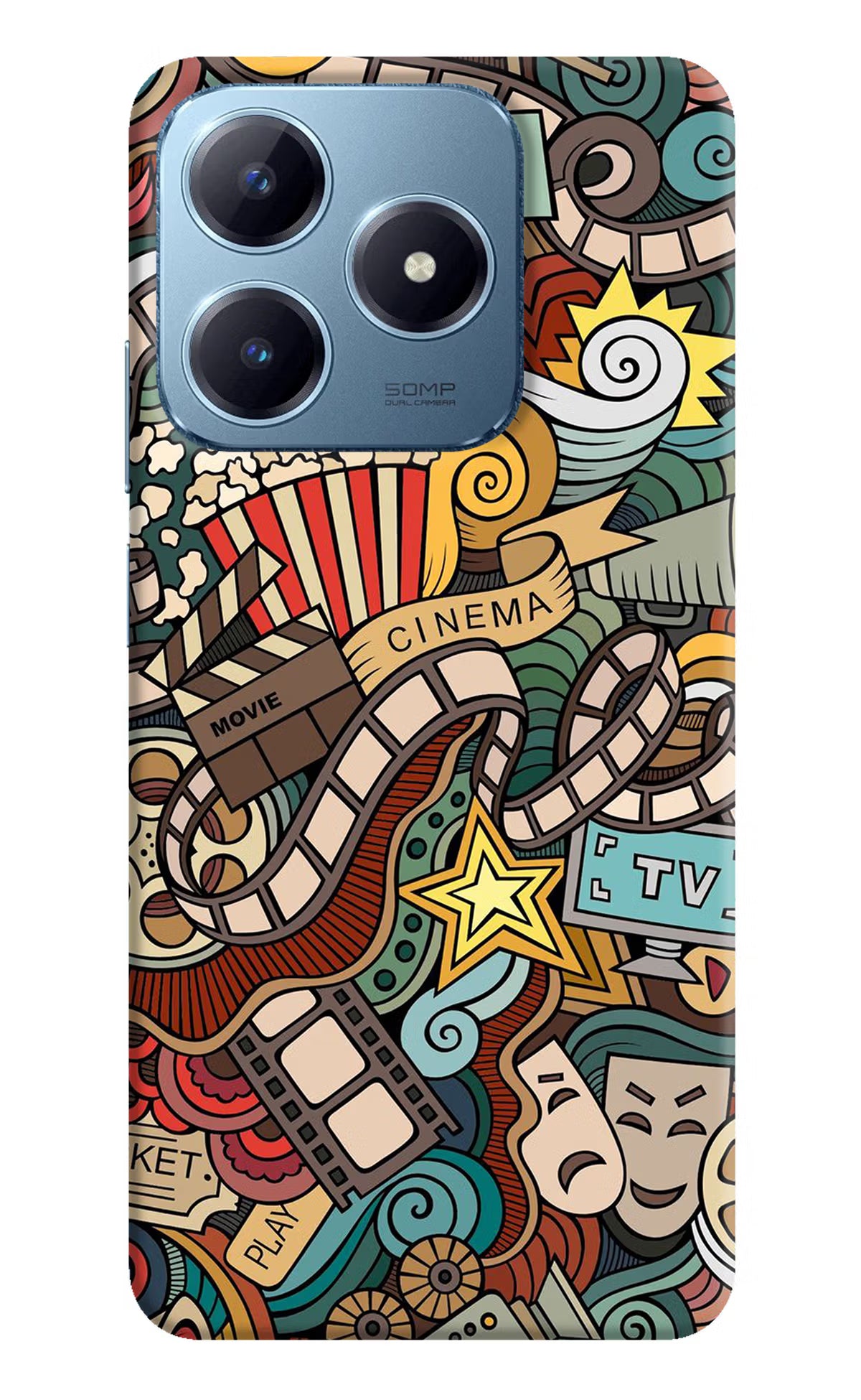 Cinema Abstract Realme Narzo N63 Hard Case Back Cover by Casekaro