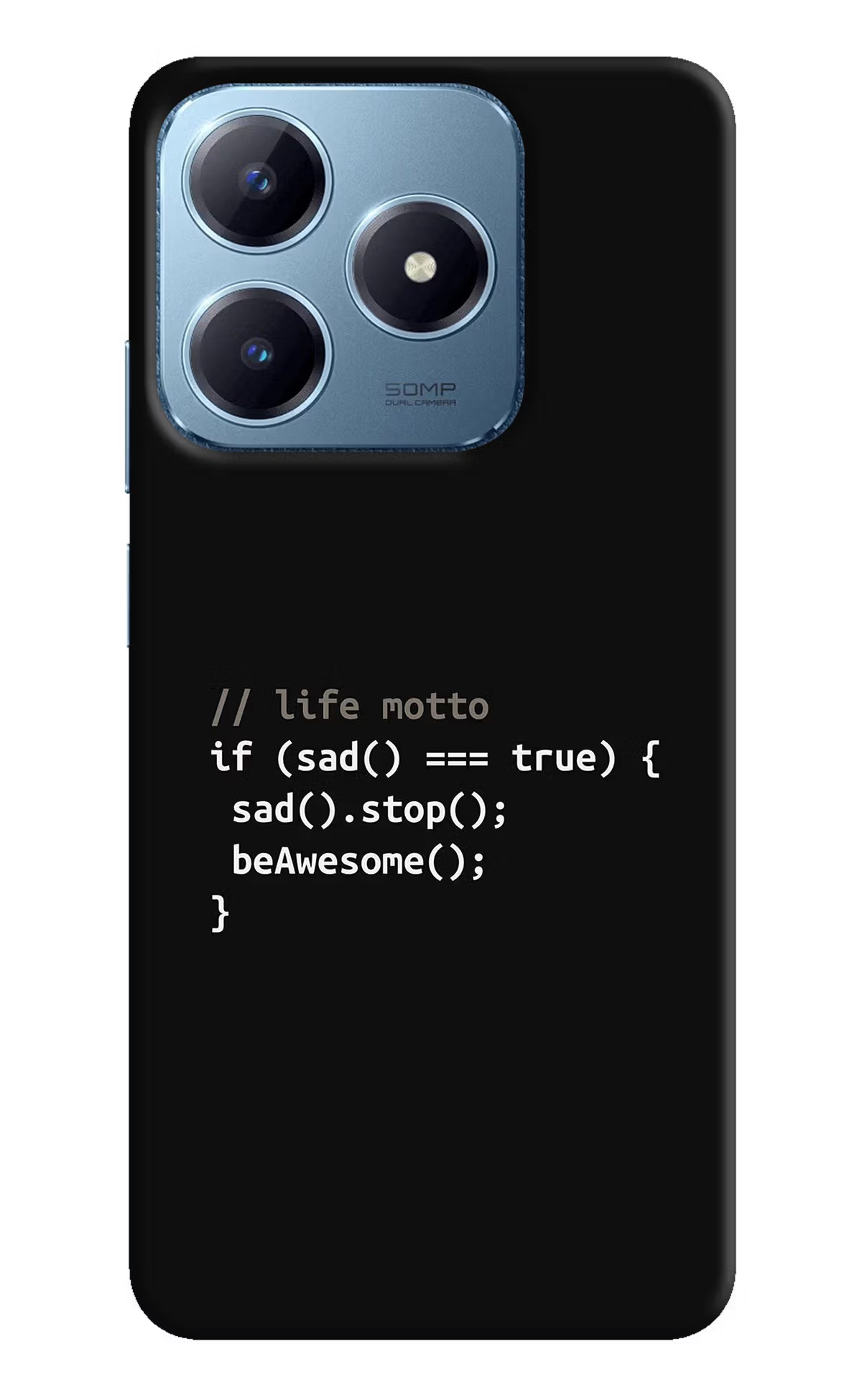 Life Motto Code Realme Narzo N63 Hard Case Back Cover by Casekaro