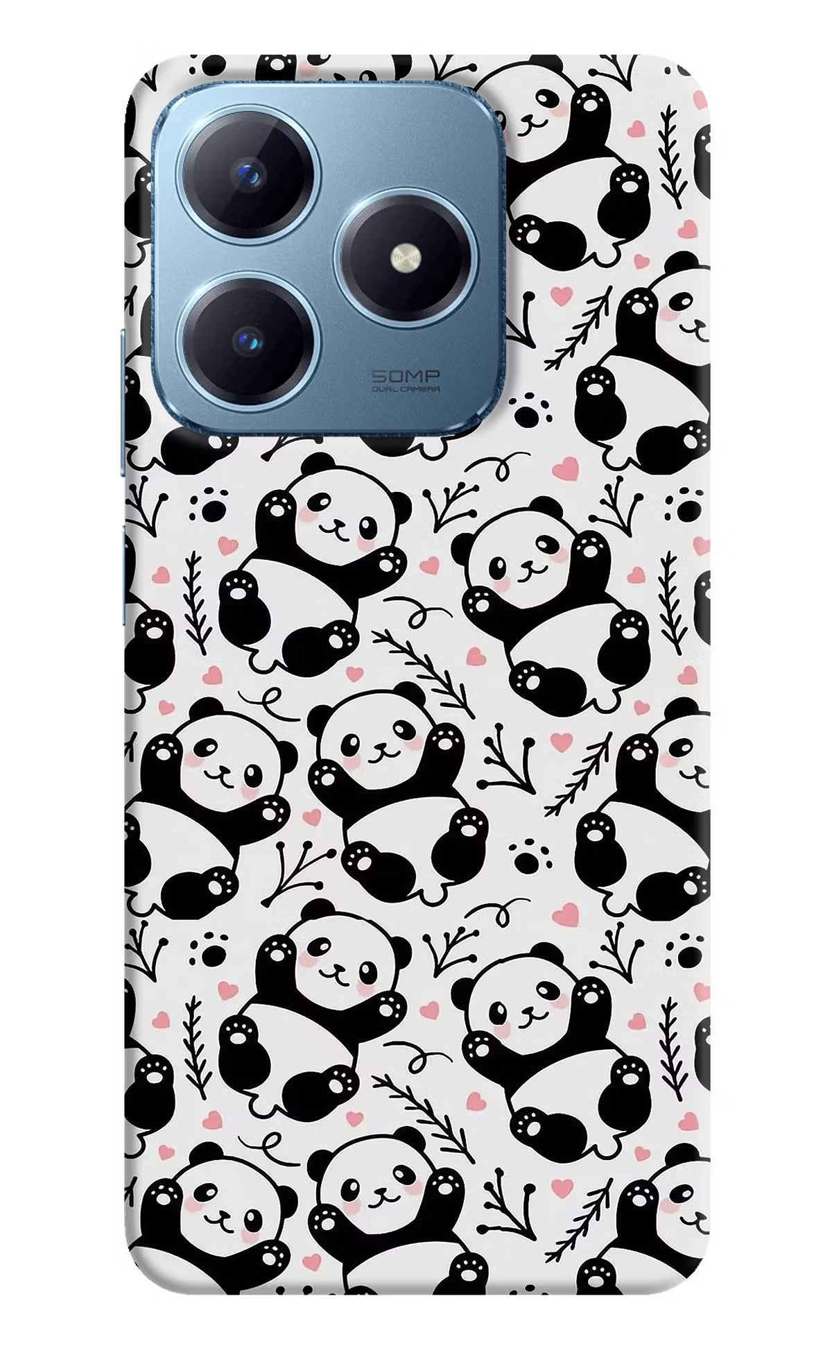 Cute Panda Realme Narzo N63 Hard Case Back Cover by Casekaro