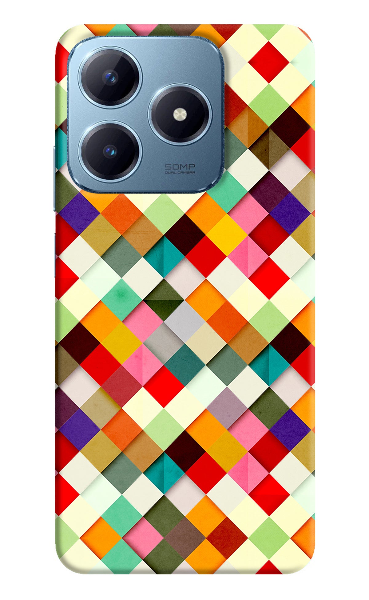 Geometric Abstract Colorful Realme Narzo N63 Back Cover