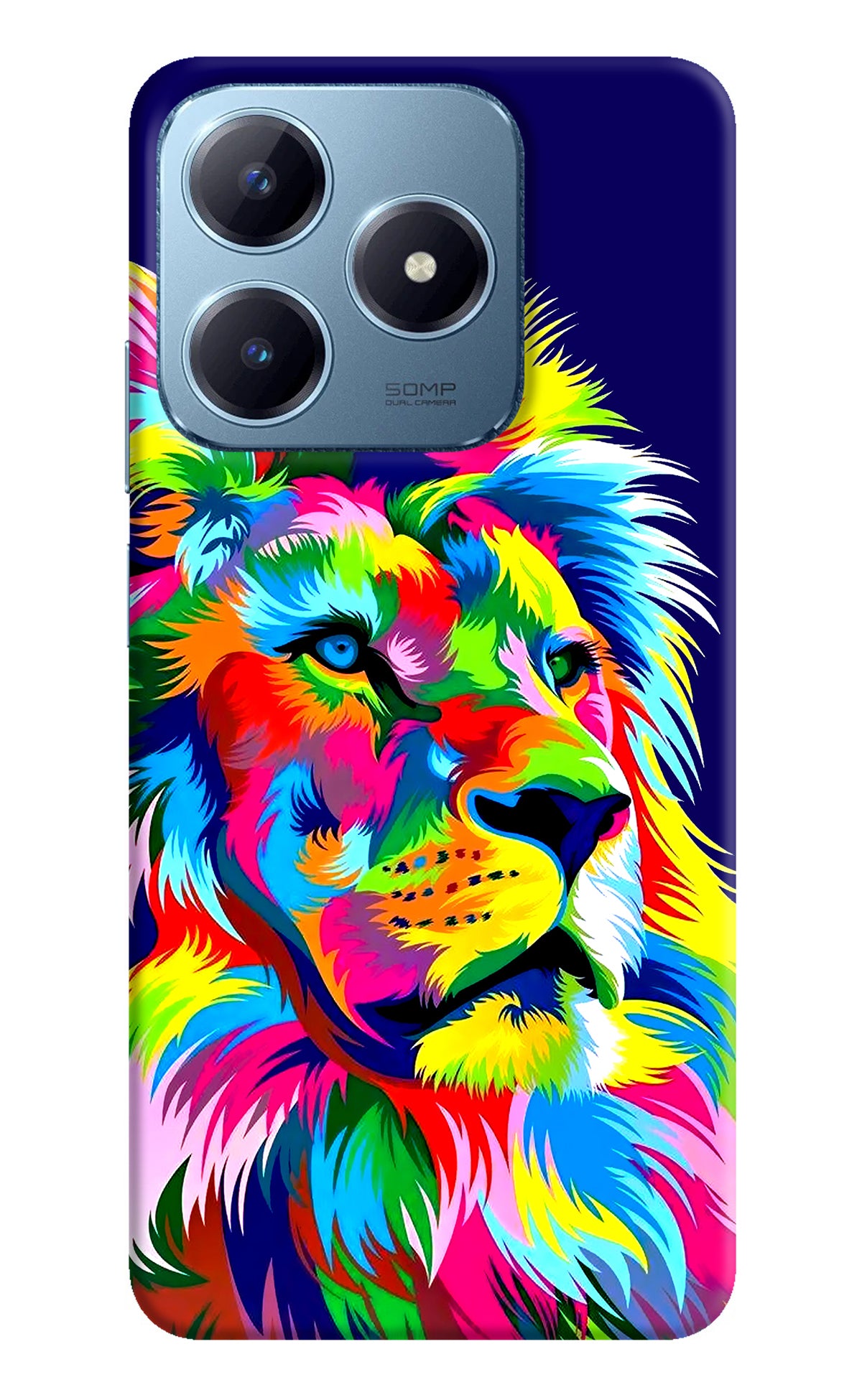 Vector Art Lion Realme Narzo N63 Back Cover