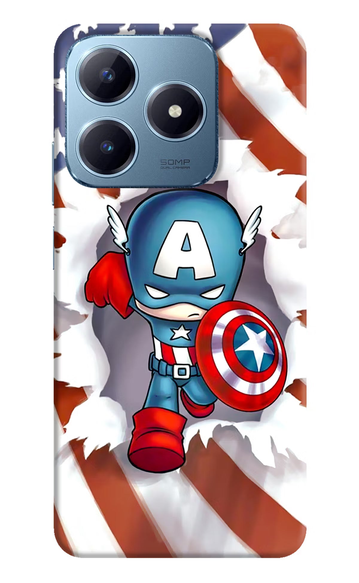 Captain America Realme Narzo N63 Hard Case Back Cover by Casekaro