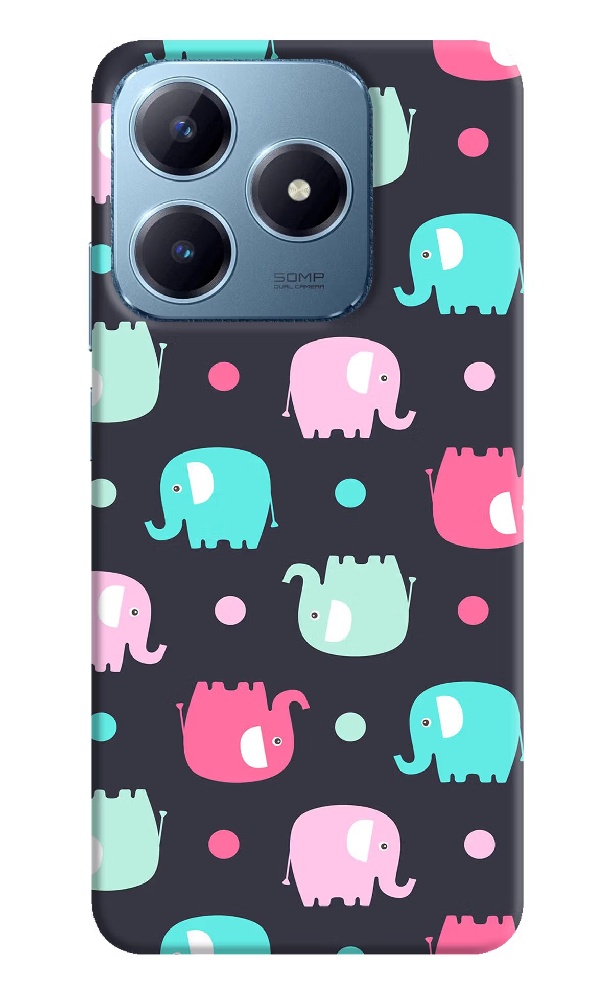 Elephants Realme Narzo N63 Hard Case Back Cover by Casekaro