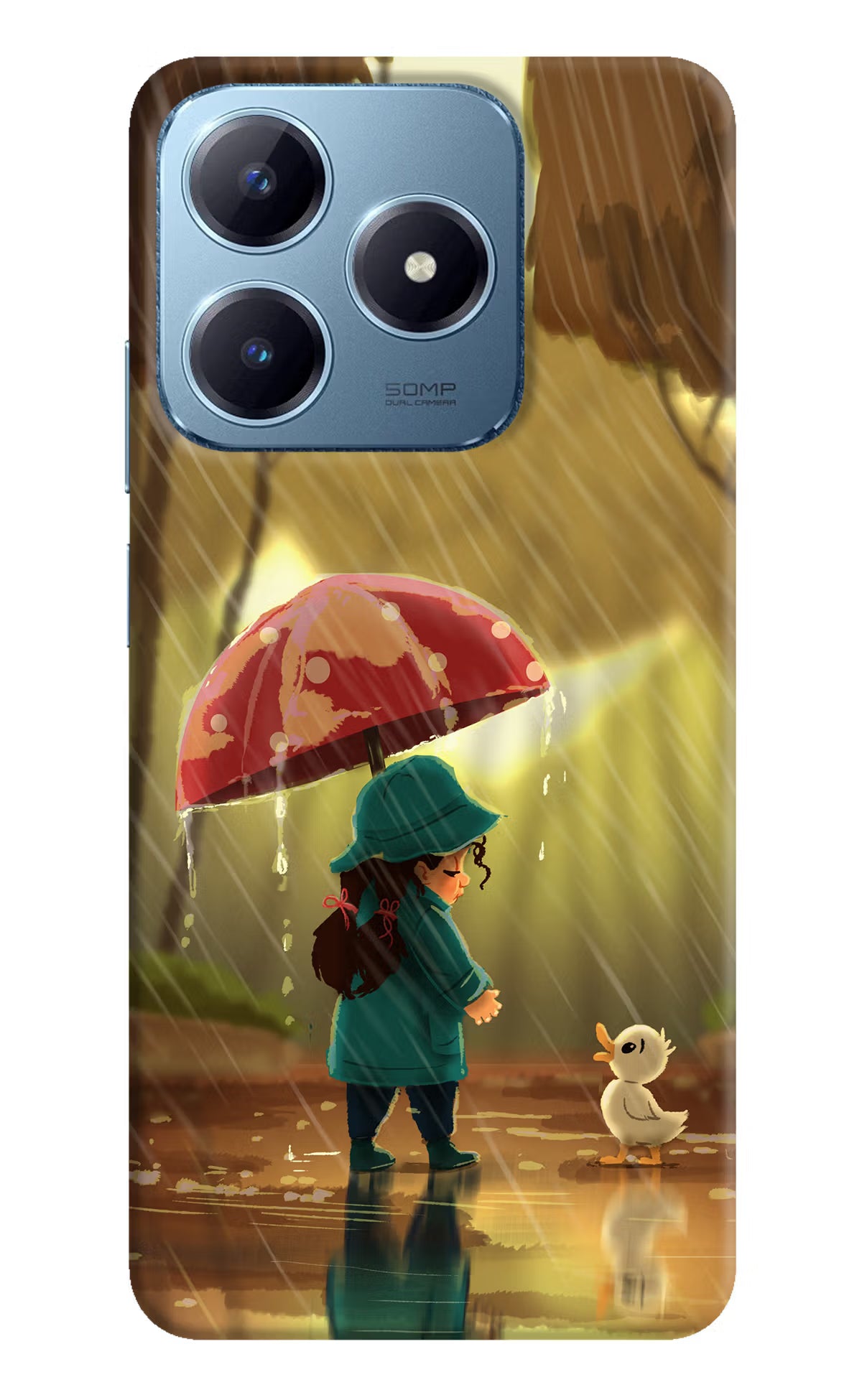 Rainy Day Realme Narzo N63 Hard Case Back Cover by Casekaro