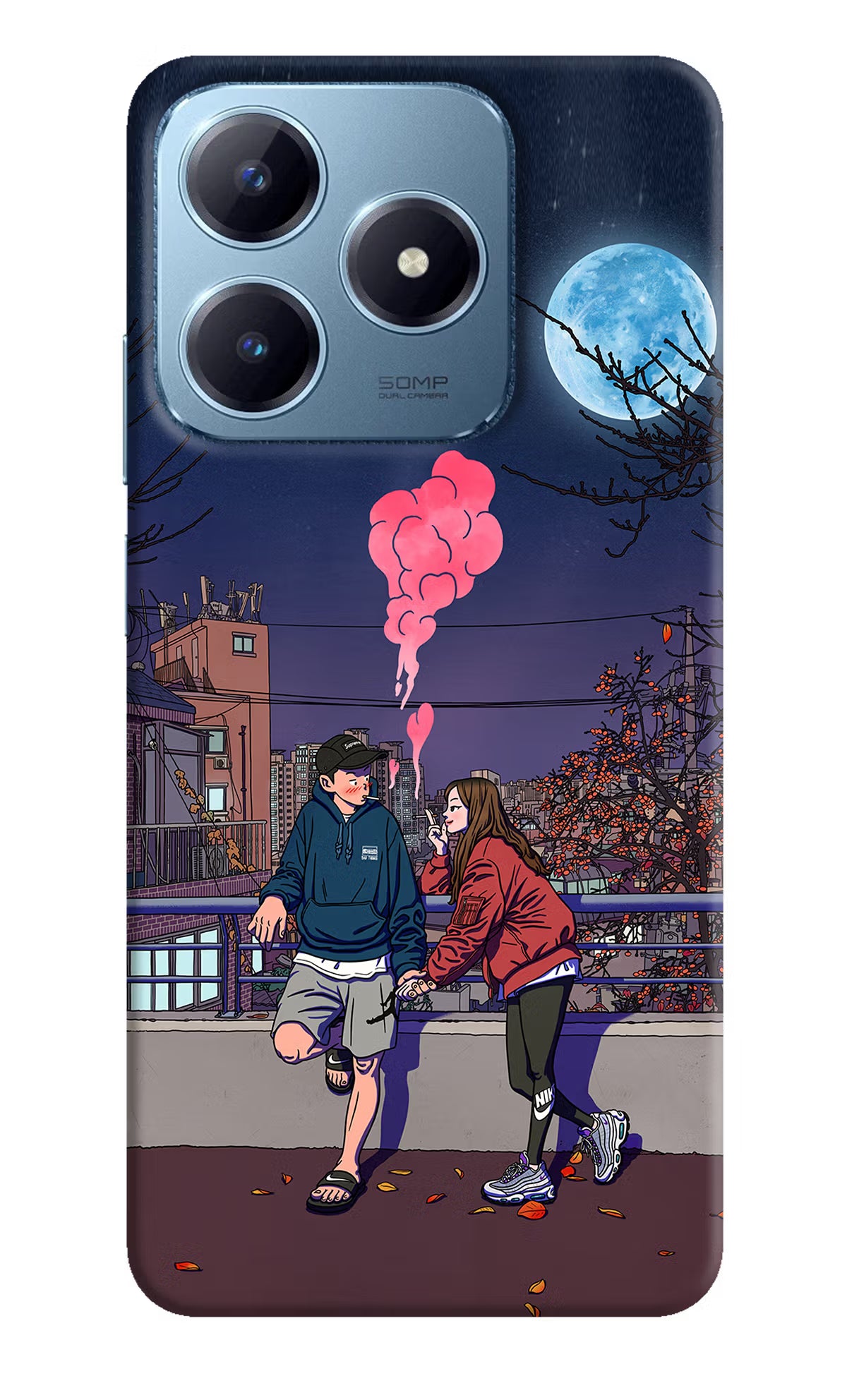 Chilling Couple Realme Narzo N63 Hard Case Back Cover by Casekaro