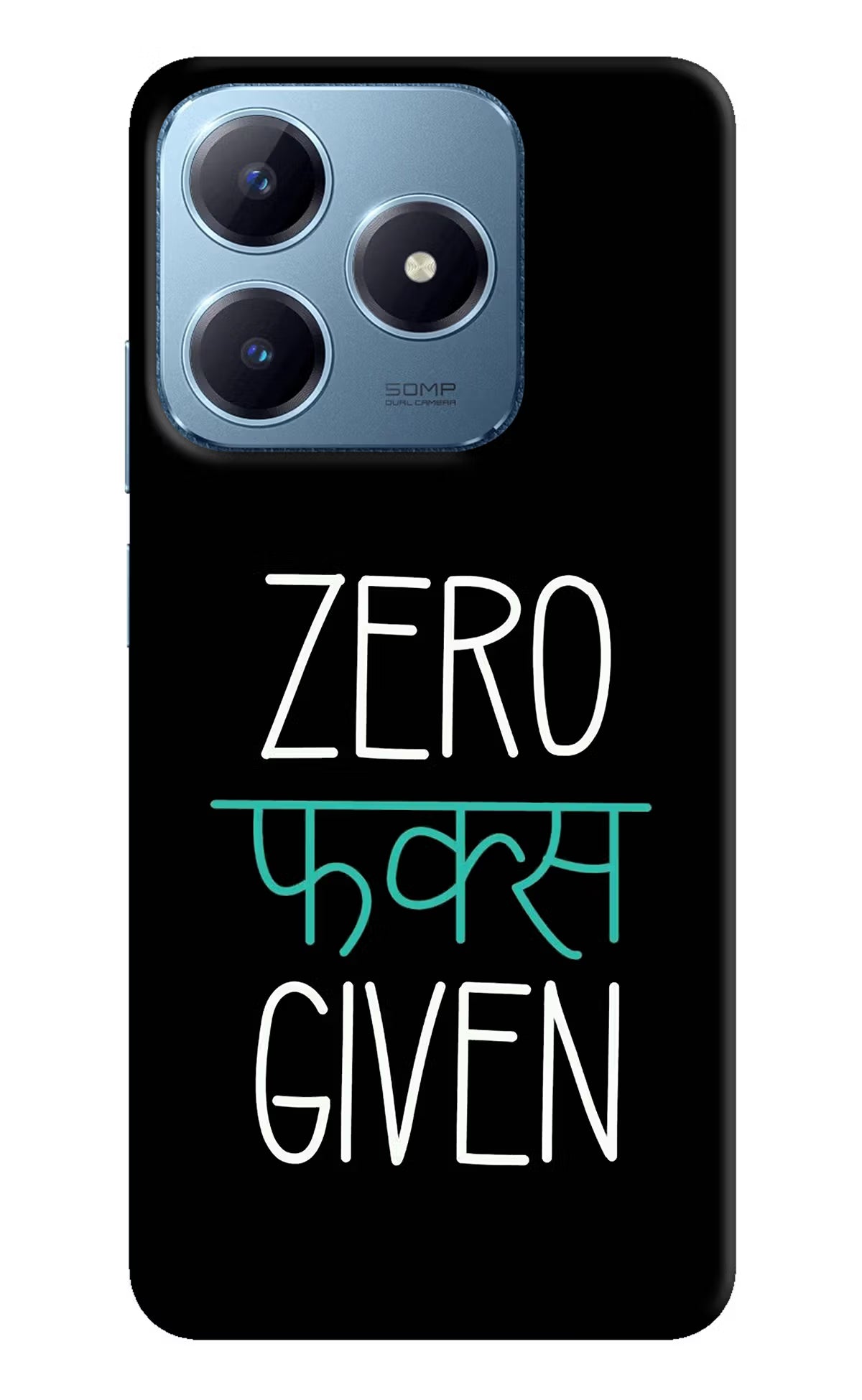 Zero Fucks Given Realme Narzo N63 Hard Case Back Cover by Casekaro
