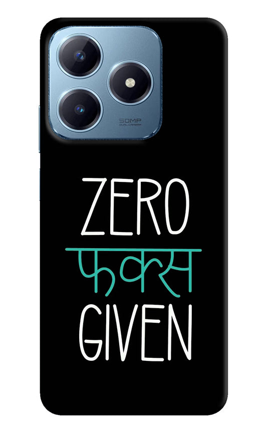 Zero Fucks Given Realme Narzo N63 Hard Case Back Cover by Casekaro