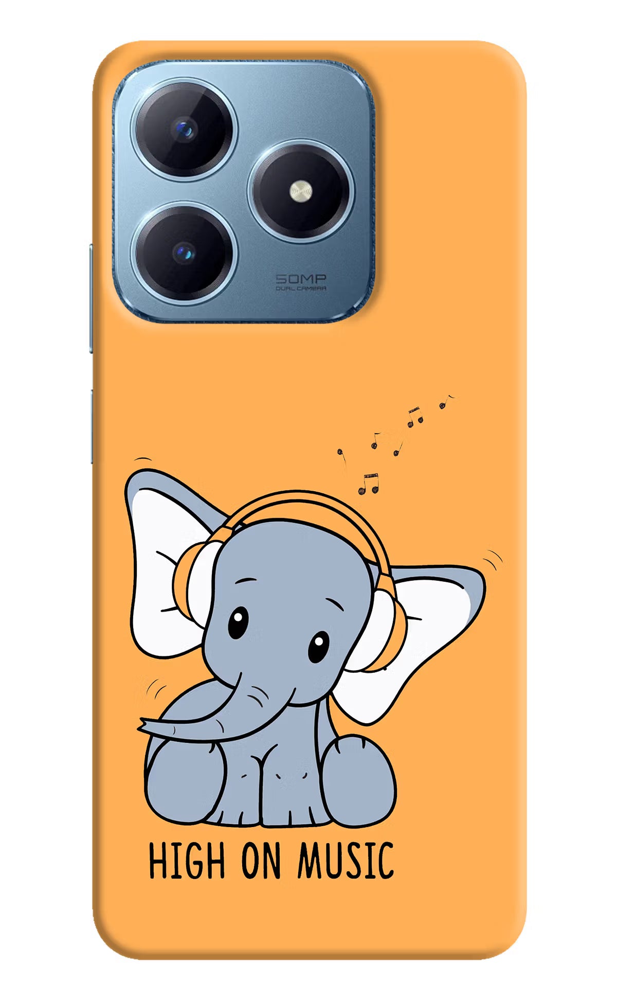 High On Music Realme Narzo N63 Hard Case Back Cover by Casekaro
