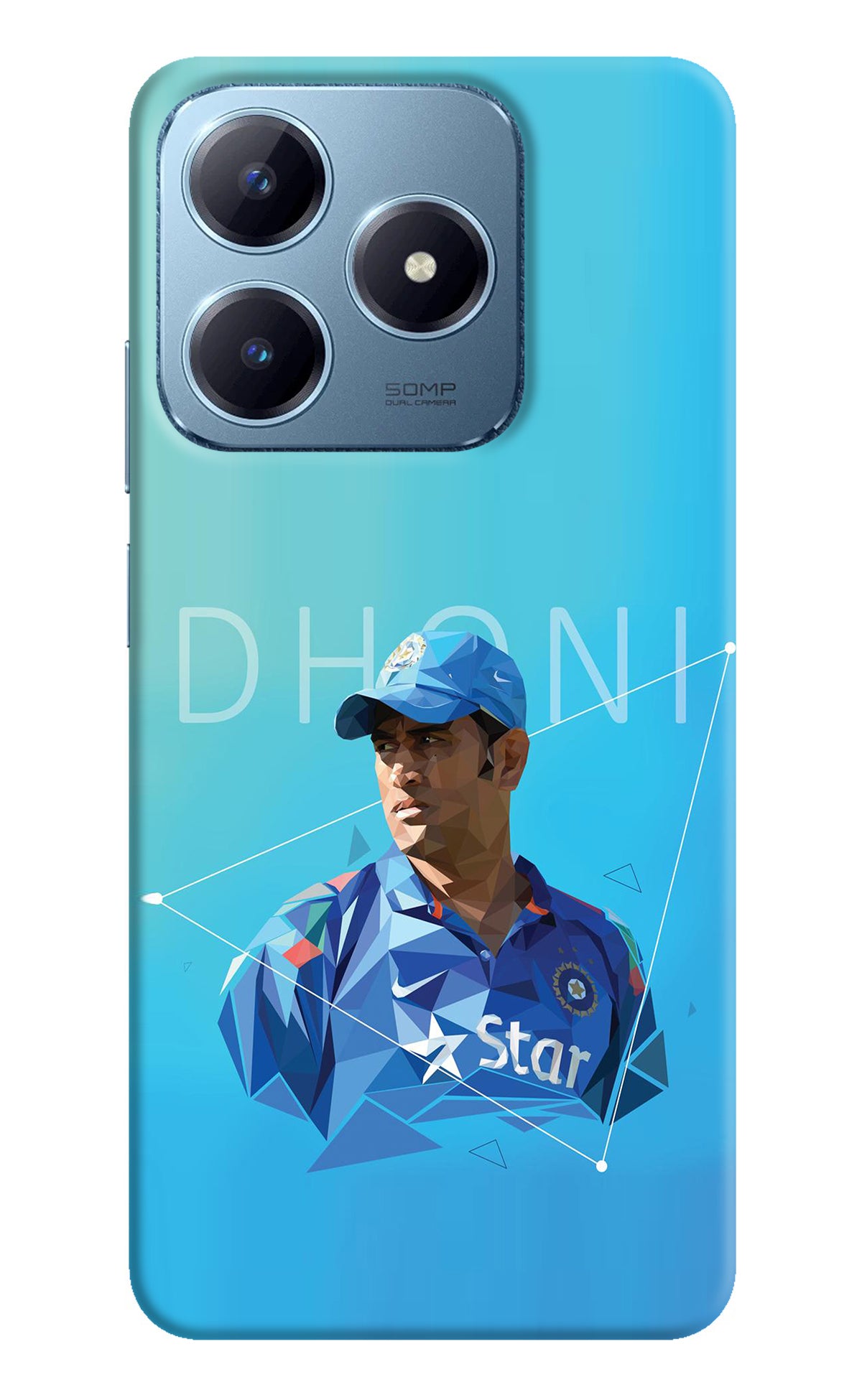 Dhoni Artwork Realme Narzo N63 Back Cover