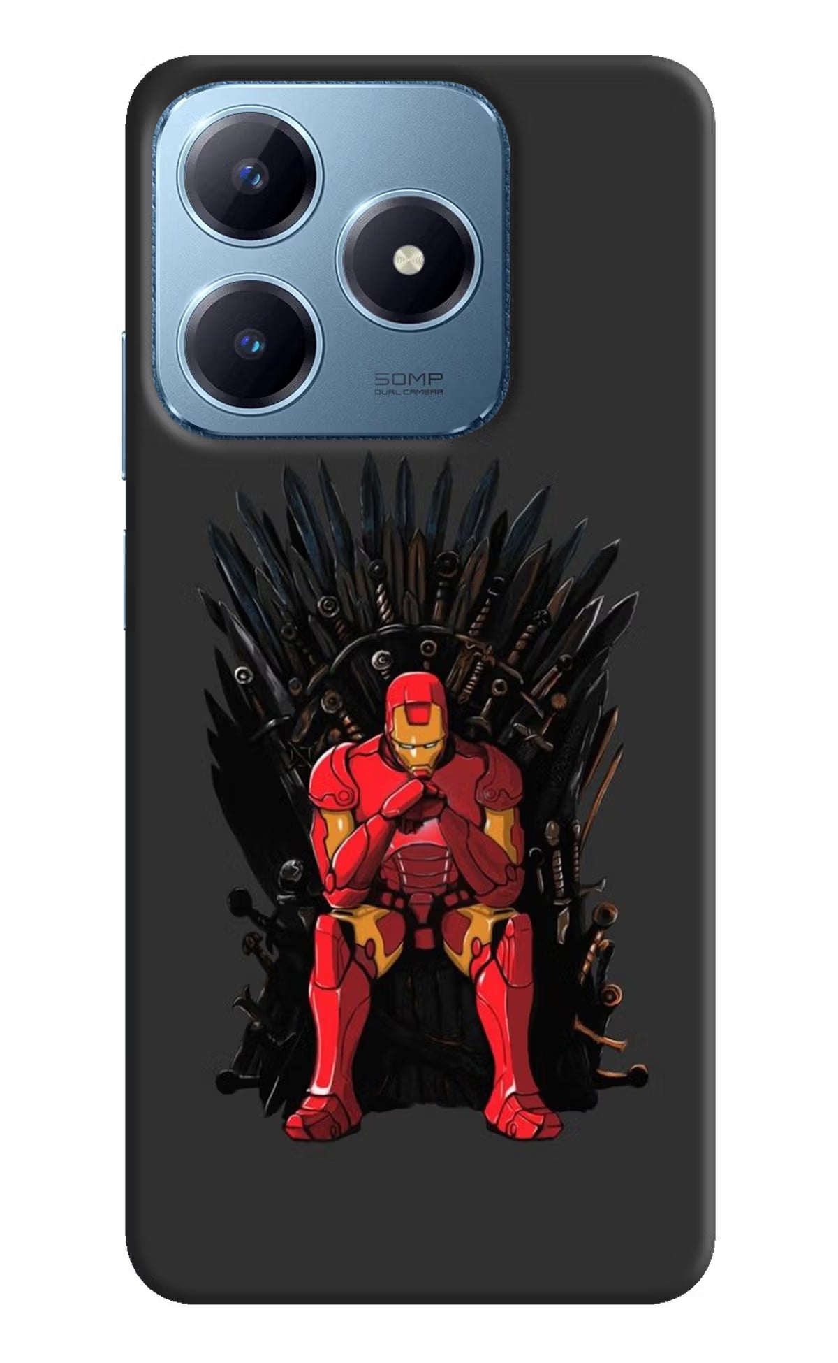 Ironman Throne Realme Narzo N63 Hard Case Back Cover by Casekaro