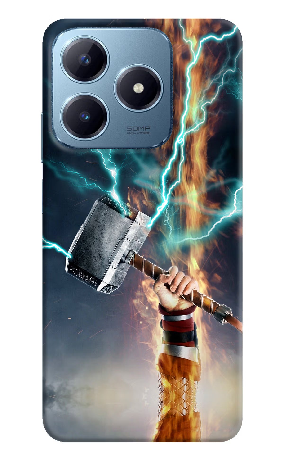 Thor Hammer Mjolnir Realme Narzo N63 Hard Case Back Cover by Casekaro