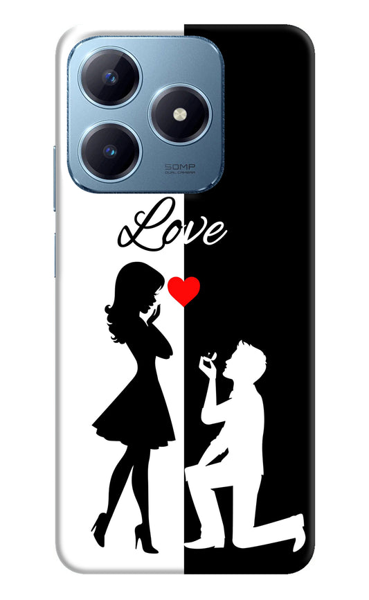 Love Propose Black And White Realme Narzo N63 Back Cover