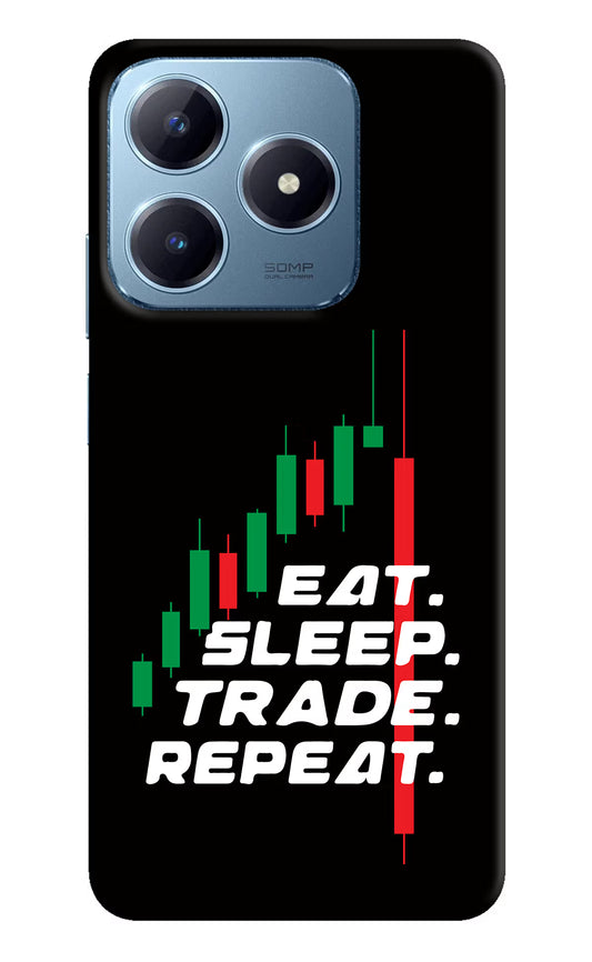 Eat Sleep Trade Repeat Realme Narzo N63 Hard Case Back Cover by Casekaro