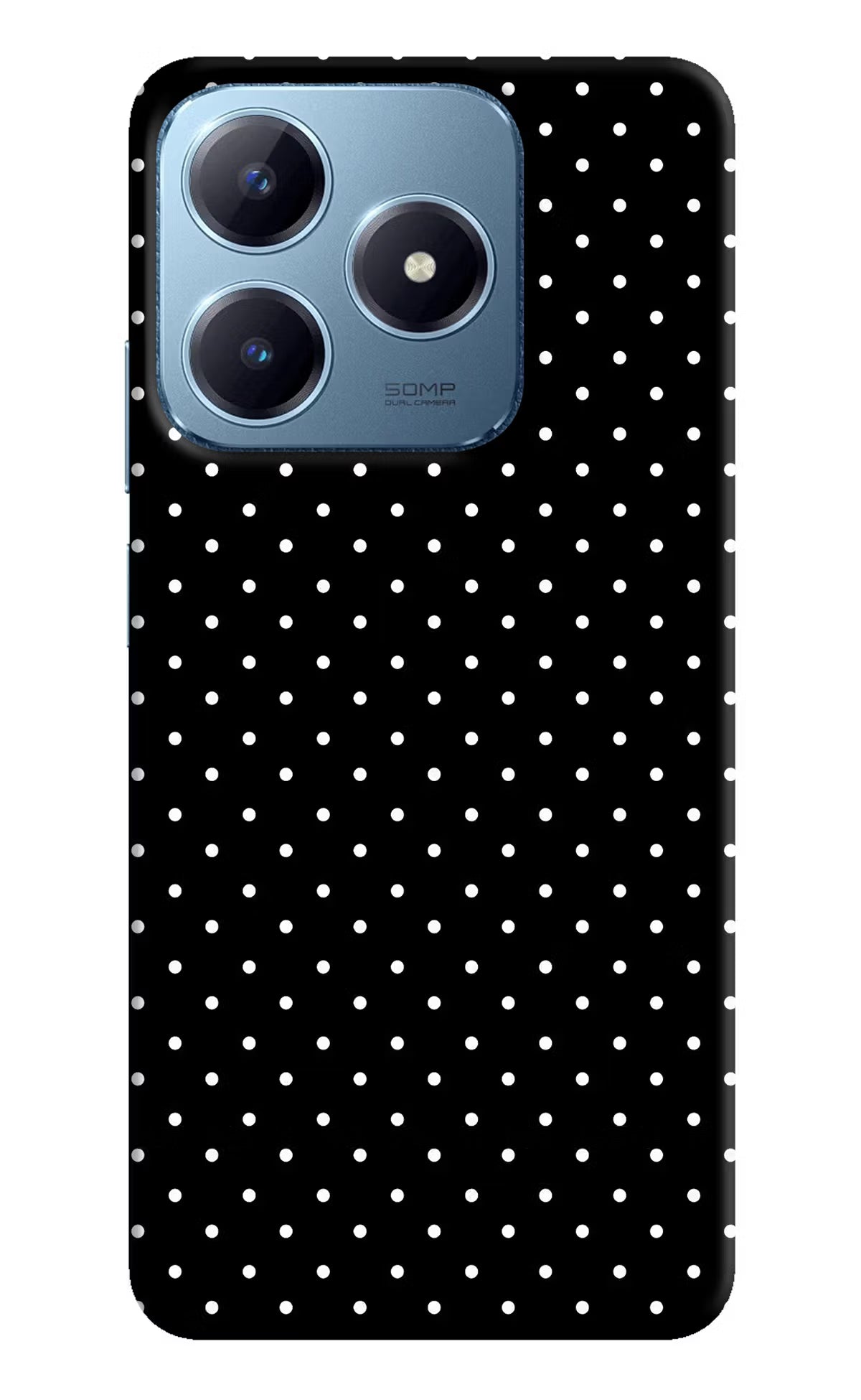 White Dots Realme Narzo N63 Hard Case Back Cover by Casekaro