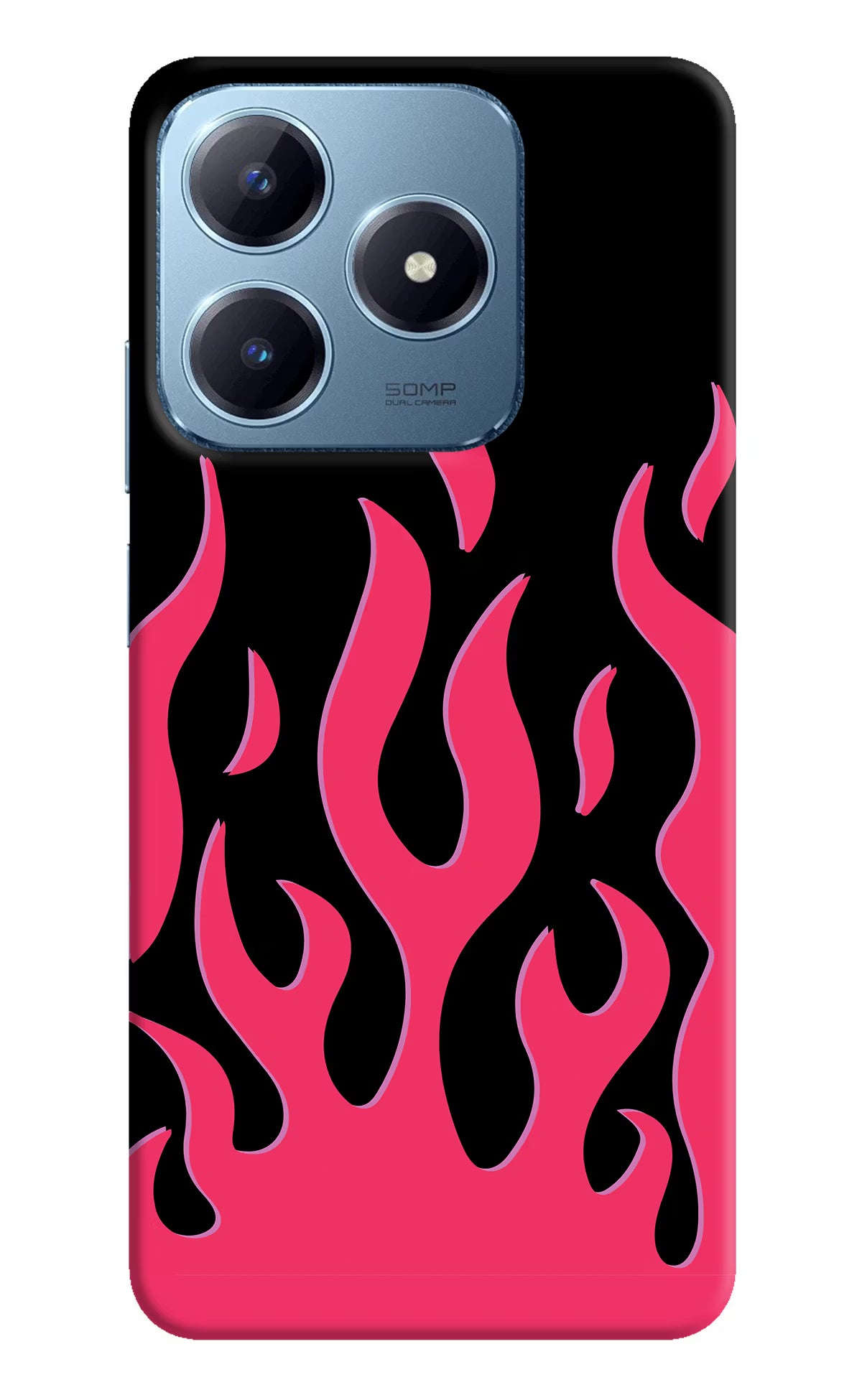 Fire Flames Realme Narzo N63 Hard Case Back Cover by Casekaro