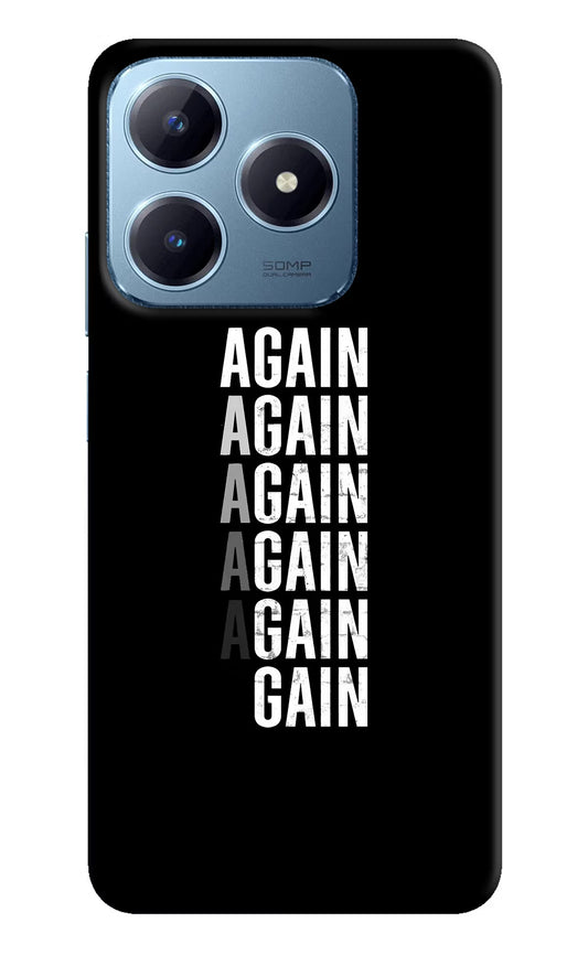 Again Again Gain Realme Narzo N63 Hard Case Back Cover by Casekaro