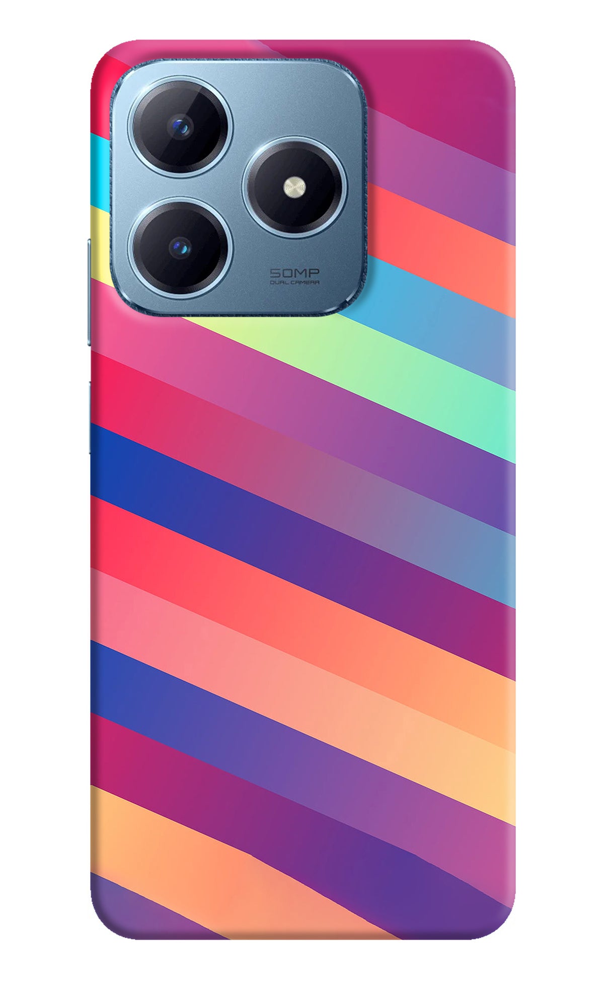 Stripes color Realme Narzo N63 Back Cover