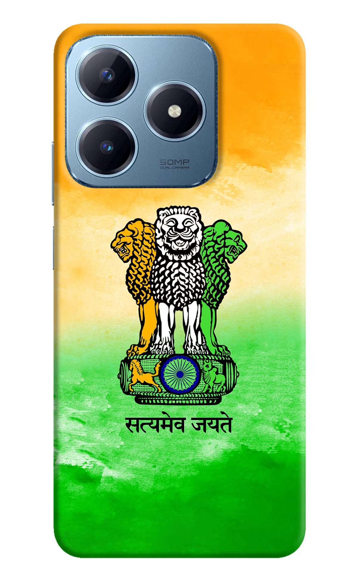 Satyamev Jayate Flag Realme Narzo N63 Hard Case Back Cover by Casekaro