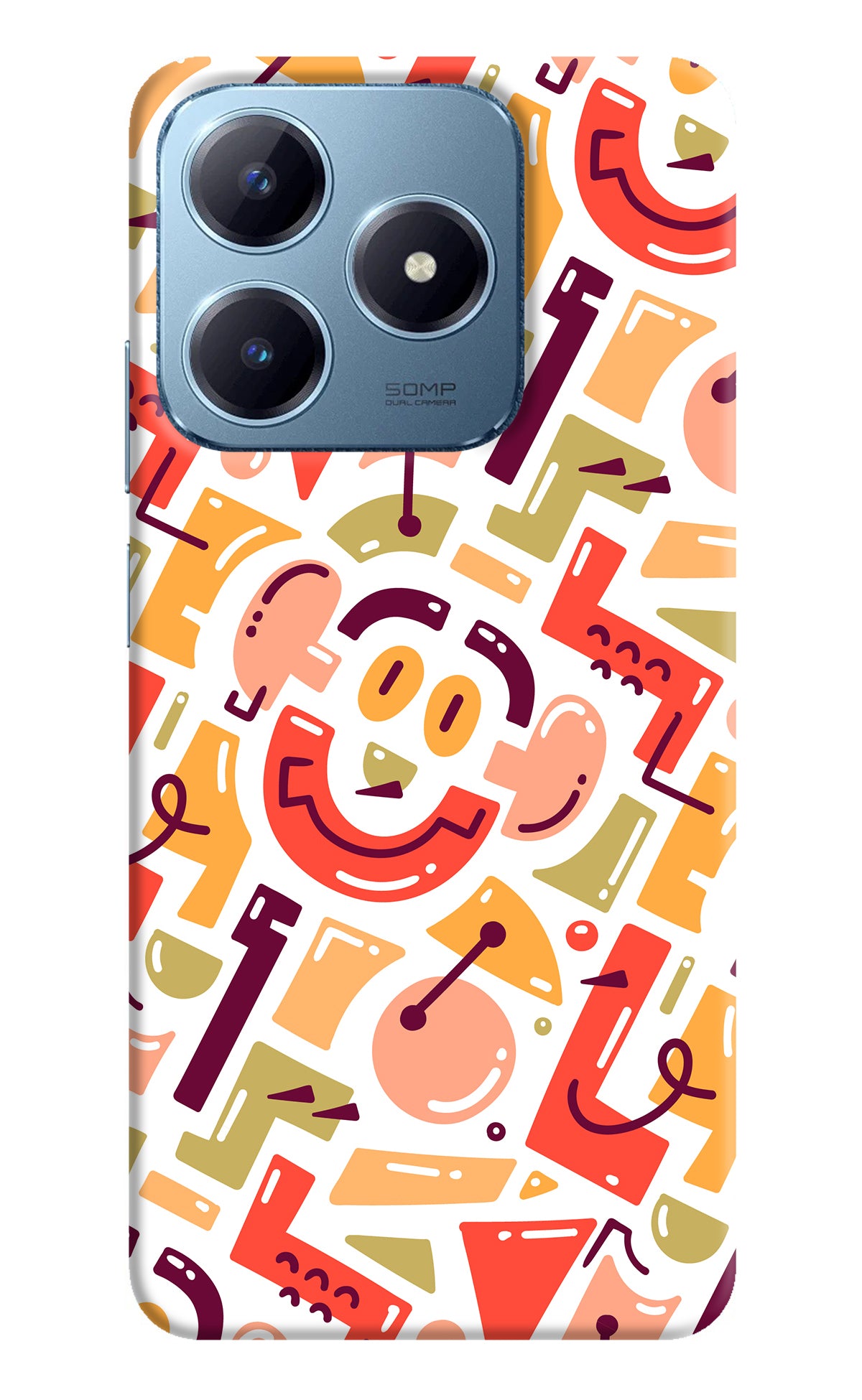 Doodle Pattern Realme Narzo N63 Back Cover