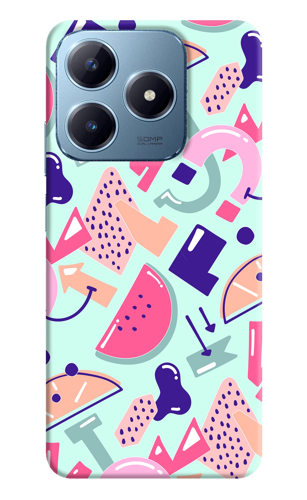 Doodle Pattern Realme Narzo N63 Back Cover