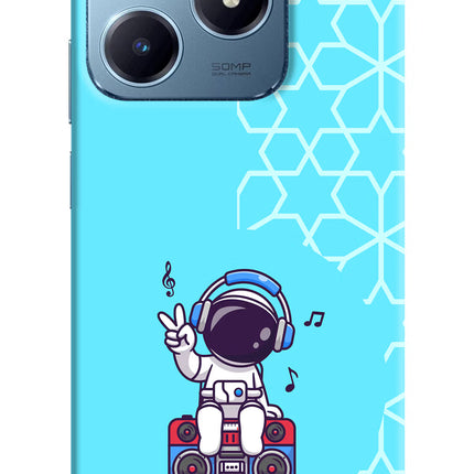 Cute Astronaut Chilling Realme Narzo N63 Hard Case Back Cover by Casekaro