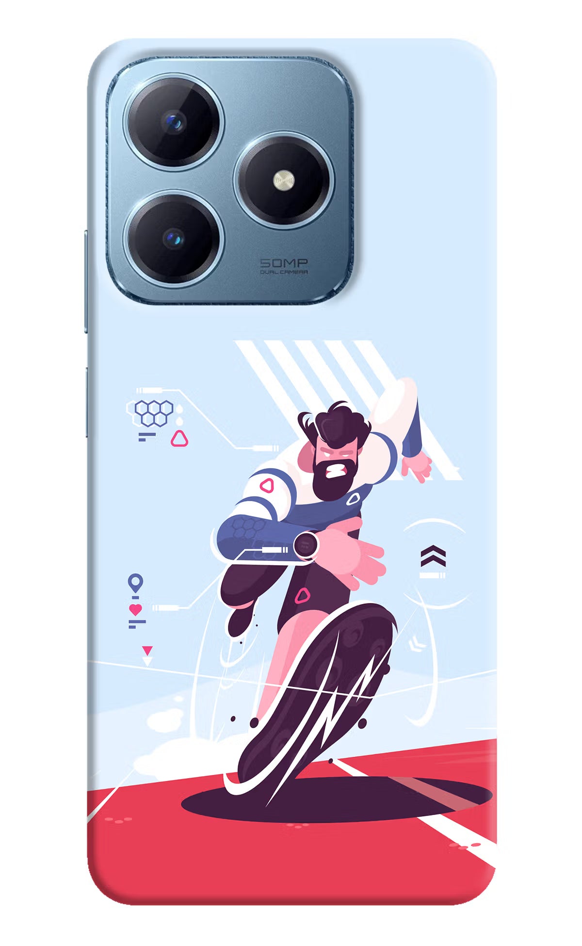 Run Pro Realme Narzo N63 Hard Case Back Cover by Casekaro