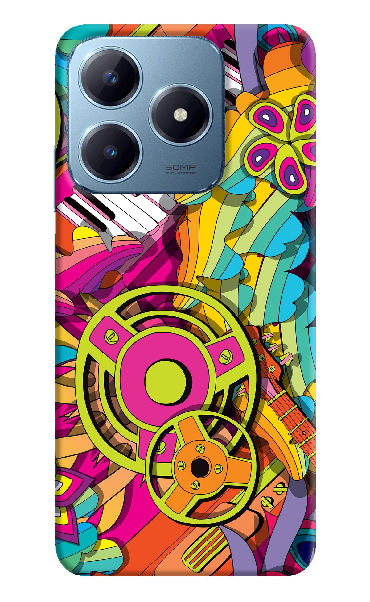 Music Doodle Realme Narzo N63 Back Cover