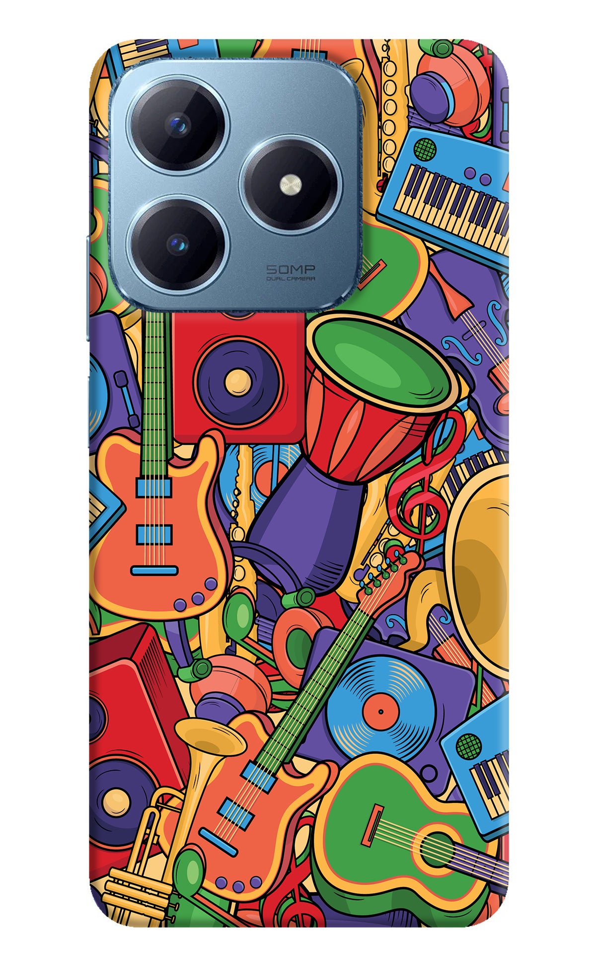 Music Instrument Doodle Realme Narzo N63 Back Cover